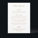 Menu Mariage moderne Sophia Gold<br><div class="desc">Menu de mariage moderne au design simple mais élégant.</div>