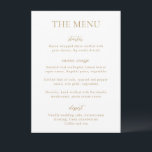Menu Mariage moderne Sophia Gold<br><div class="desc">Menu de mariage moderne au design simple mais élégant.</div>