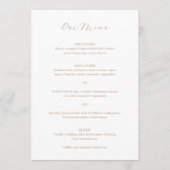 Menu Mariage Moderne Taupe Minimaliste (Devant)