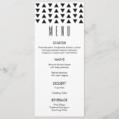Menu Mariage moderne Triangles (Devant)