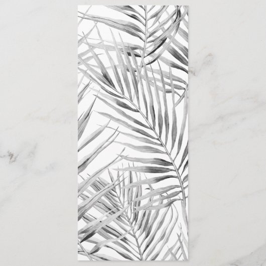 Menu Mariage moderne Tropical (Dos)