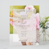 Menu mariage modifiable Cherryblossoms (Debout devant)