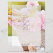 Menu mariage modifiable Cherryblossoms (Dos)