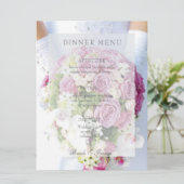 Menu mariage modifiable de dentelle nuptiale (Debout devant)