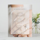 Menu mariage modifiable de l'anneau de diamant Bri (Debout devant)