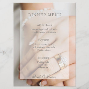 Menu mariage modifiable de l'anneau de diamant Bri