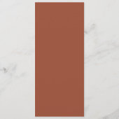 Menu Mariage Monogramme blanc moderne en terre cuite (Dos)