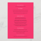 Menu mariage monogramme de couronne de coeur tulip (Dos)