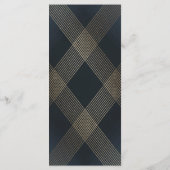 Menu Mariage Monogramme de la marine classique (Dos)