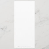 Menu Mariage monogramme feuille d'élégance simple (Dos)