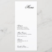 Menu Mariage Monogramme minimaliste moderne (Devant)
