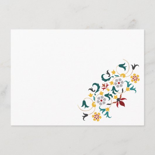 Menu Mariage Motif classique complexe de géométrie vint (Dos)