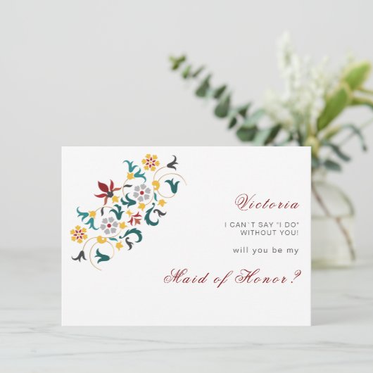 Menu Mariage Motif classique complexe de géométrie vint (Debout devant)