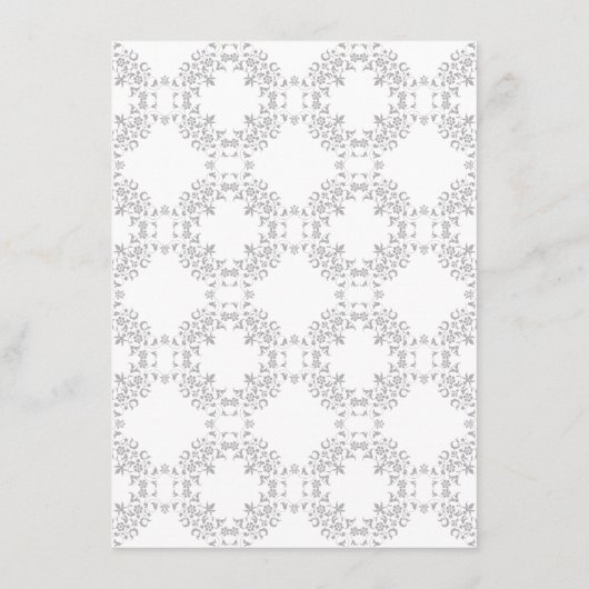 Menu Mariage Motif classique complexe de géométrie vint (Dos)
