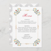 Menu Mariage Motif classique complexe de géométrie vint (Devant / Derrière)
