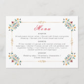 Menu Mariage Motif classique complexe de géométrie vint (Devant)