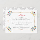 Menu Mariage Motif classique complexe de géométrie vint (Devant / Derrière)