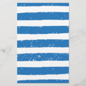 Menu Mariage Nautical Red Lighthouse Blue Stripes (Dos)