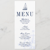 Menu Mariage Nautical Sailboat (Devant)