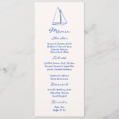 Menu Mariage Nautique Dessiné À La Main (Devant)