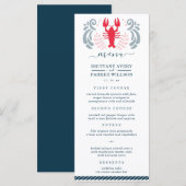 Menu Mariage nautique moderne (Devant / Derrière)