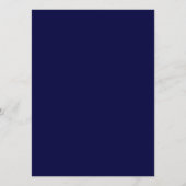Menu Mariage Navy Blue Simple Elegance (Dos)