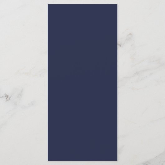 Menu Mariage Navy Blue Simple Elegant 4x9 (Dos)
