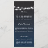Menu Mariage Night Lights Marine Blue Ombre (Dos)
