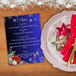 Menu Mariage Noël 4,5 po x 6,25 po