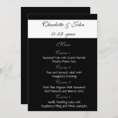 menu mariage noir (Devant / Derrière)