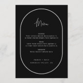 Menu Mariage noir à double arc (Devant)