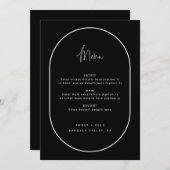 Menu Mariage noir à double arc (Devant / Derrière)