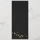 menu mariage noir à fleurs d'or (Dos)