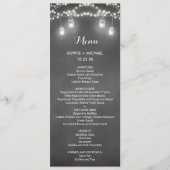 Menu mariage Noir Blanc Lumières (Devant)