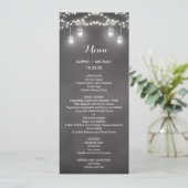 Menu mariage Noir Blanc Lumières (Debout devant)