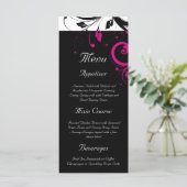 Menu Mariage noir + blanc Magenta Reverse (Debout devant)