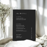 MENU Mariage noir&blanc minimal<br><div class="desc">Ces cartes de menu mariage élégantes et modernes ou ces cartes de menu de répétition présentent un design simple en noir et blanc. Ajoutez vos initiales ou votre monogramme pour les rendre complètement vôtres.</div>
