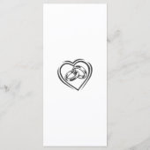 Menu Mariage noir blanc minimaliste moderne (Dos)