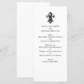 Menu Mariage noir blanc moderne (Devant / Derrière)