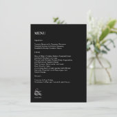 Menu Mariage noir blanc moderne (Debout devant)