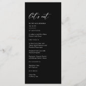 Menu Mariage Noir Chic (Devant)