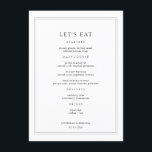 Menu Mariage noir et blanc<br><div class="desc">Élevez votre réception avec ce menu personnalisé de mariage noir et blanc. Un design intemporel pour les couples modernes, cette pièce élégante ajoute une touche sophistiquée à votre cadre de table. Parfait pour présenter vos plats avec style, c’est un bel exemple de menu mariage. Impressionnez vos invités avec des cartes...</div>