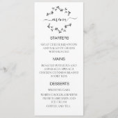 Menu mariage noir et blanc (Devant)