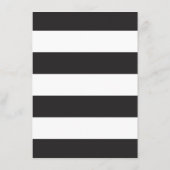 Menu Mariage noir et blanc. Aquarelle rose floral (Dos)