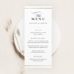 Menu Mariage noir et blanc classique<br><div class="desc">Ce menu classique de mariage élégant est simple et polyvalent. Il présente un design chic blanc et noir avec un monogramme,  des détails de script,  un cadre or simple et un texte formel modifiable. Cliquez sur le bouton Modifier pour customiser cette conception.</div>