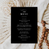 Menu Mariage noir et blanc classique