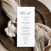 Menu Mariage noir et blanc classique