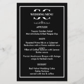 Menu Mariage noir et blanc intemporel (Devant)