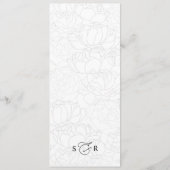Menu Mariage noir et blanc simple et élégant (Dos)