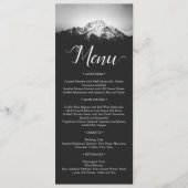 Menu Mariage noir et blanc sous les montagnes (Devant)